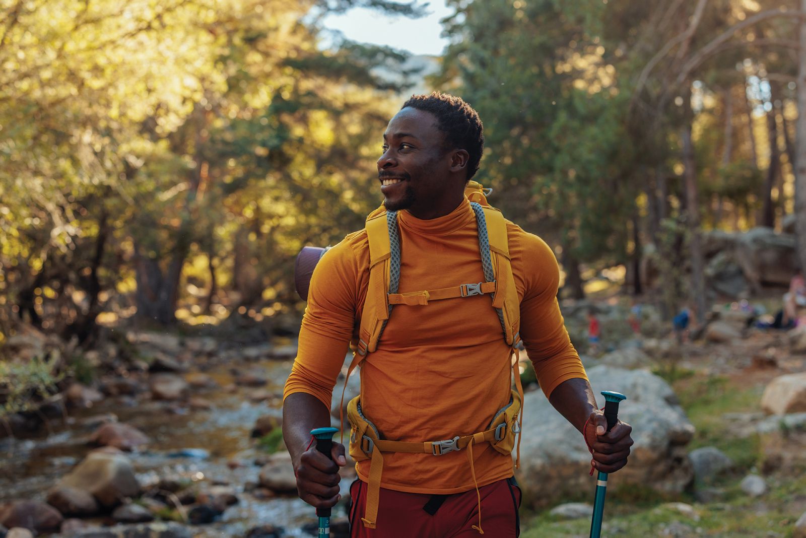 Man taking a hike