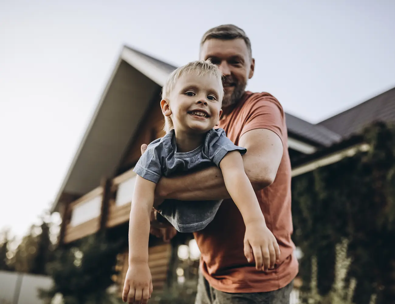 dad and son